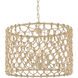 Chesapeake 4 Light 21 inch Beige/Smokewood/Natural Rope Drum Chandelier Ceiling Light