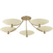 Wolfe 5 Light 60 inch Patina Brass/Soft Sand Semi Flush Ceiling Light