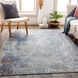 Aisha 60 X 31 inch Sky Blue/Denim/White/Light Gray/Violet Rugs, Rectangle