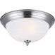 Signature 2 Light 13 inch Brushed Nickel Flush Mount Ceiling Light