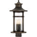 Highland Ridge 4 Light 20 inch Oil Rubbed Bronze/Gold Outdoor Post Light, Great Outdoors