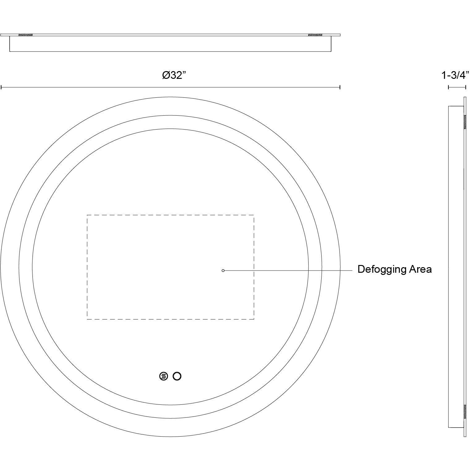 Hillmont 32 X 32 inch Sandblasted Merc Edge Wall Mirror