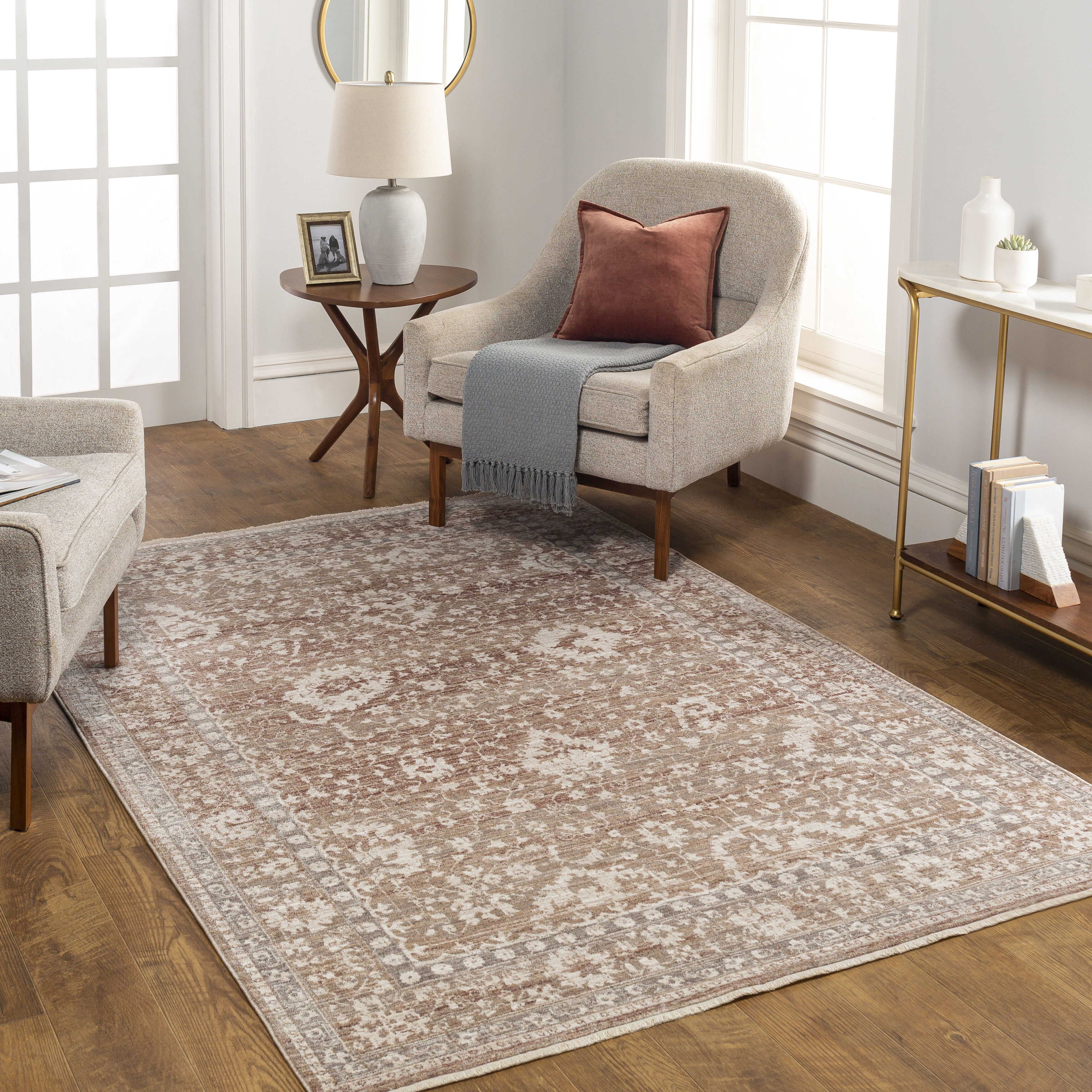 Carlisle 120 X 94 inch Taupe Rug, Rectangle