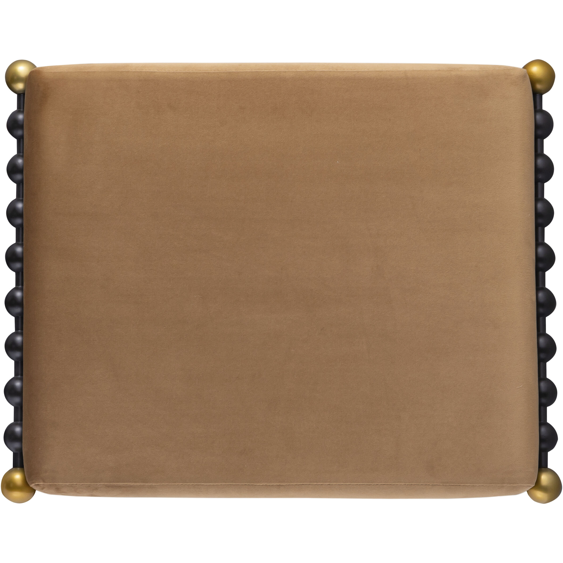 Layla 21 inch Blackened Bronze with Camel and Antique Brass Accent Stool