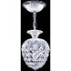 Palace Ice 1 Light 6 inch Silver Semi-Flush Ceiling Light