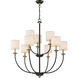 Audley 9 Light 33 inch Old Bronze Chandelier Ceiling Light