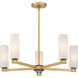 Wexmere 5 Light 26 inch Legacy Brass and Dark Matte Black Chandelier Ceiling Light