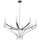 Sussex 8 Light 36.5 inch Polished Nickel and Black Chandelier Ceiling Light