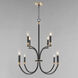 Charlton 8 Light 48 inch Black and Antique Brass Multi-Tier Chandelier Ceiling Light in Antique Brass and Black
