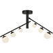 Cypress LED 7.38 inch Black Semi Flush Mount Ceiling Light