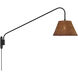 Salinas 60 watt Matte Black Adjustable Wall Sconce Wall Light