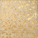 Damask Trefoil Ivory and Gold Canvas Wall Art, Varaluz Casa