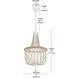 Jolie 3 Light 16 inch Antique White Pendant Ceiling Light