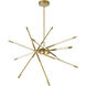 Oskil LED 31 inch Satin Gold Chandelier Ceiling Light