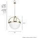 Wedgefield 4 Light 22 inch Alturas Gold Pendant Ceiling Light