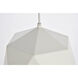 Arden 1 Light 10 inch White with Golden Inside Pendant Ceiling Light