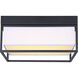 Bretton LED 12 inch Black Flush Mount Ceiling Light