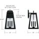 Leighton 4 Light 23.25 inch Black Outdoor Wall Lantern