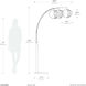 Bloom 86.6 inch 9 watt Black Nickel Arc Floor Lamp Portable Light
