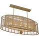 Jayna 5 Light 41.75 inch Burnished Silver Linear Chandelier Ceiling Light