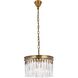 Sydney 3 Light 16 inch Satin Gold Pendant Ceiling Light in Clear