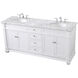 Wesley 72 X 22 X 35 inch White Vanity Sink Set