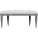 Tamara Upholstered Demilune 45"W Bench in Gray