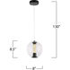 Arlo LED 8 inch Black Pendant Ceiling Light