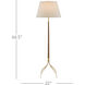 Circus 66.5 inch 150 watt Natural and Brushed Brass Floor Lamp Portable Light
