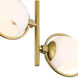 Teatro 2 Light 14.75 inch Brushed Gold Semi-Flush Mount Ceiling Light
