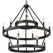 Alastair 32 inch 60.00 watt Matte Black Chandelier Ceiling Light