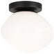 Melotte Wall Sconce Wall Light in Black and Opal Glass