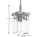 Glayse 1 Light 6.5 inch Brushed Nickel Mini-Pendant Ceiling Light, Design Series