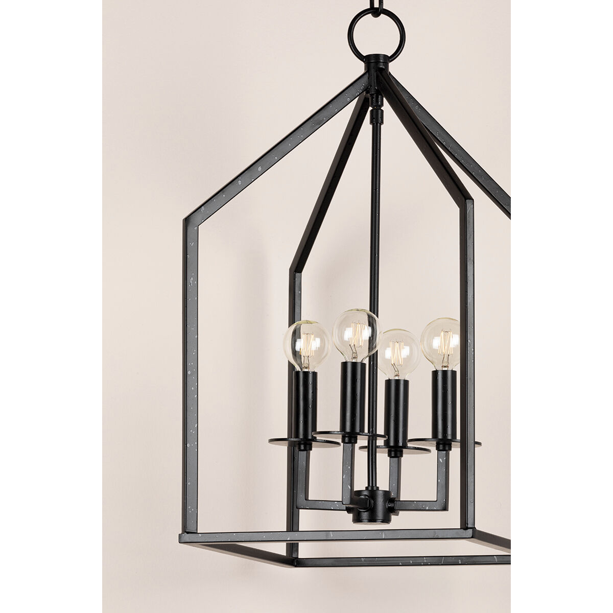 Lena 4 Light 12 inch Aged Iron Pendant Lantern Ceiling Light, Small