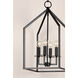 Lena 4 Light 12 inch Aged Iron Pendant Lantern Ceiling Light, Small