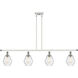 Ballston Cindyrella 4 Light 48 inch White and Polished Chrome Island Light Ceiling Light in Incandescent, Seedy Glass