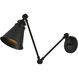 Ledger 16 inch 40 watt Black Swing Arm Wall Sconce Wall Light