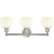 Edison White Venetian 3 Light 24 inch Brushed Satin Nickel Bath Vanity Light Wall Light