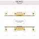 Reines 4 Light 31.75 inch Brushed Gold Bath Vanity Wall Light