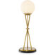 Izzy 27.56 inch 5 watt Antique Brass and Alabaster Table Lamp Portable Light