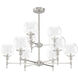 Xidane 9 Light 32 inch Brushed Nickel 2-Tier Chandelier Ceiling Light