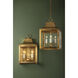 Leigh 4 Light 11 inch Vintage Gold Leaf Pendant Ceiling Light