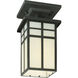 Mission 1 Light 5.5 inch Black Outdoor Flush Mount