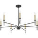 Hux LED 36 inch Black Chandelier Ceiling Light