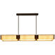 Textured Glass LED 67.2 inch Novel Brass Linear Chandelier Ceiling Light