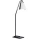 Frey 54.5 inch 60 watt Satin Black with Brushed Brown Accents Floor Lamp Portable Light