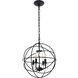 Wallace 4 Light 16 inch Matte Black Pendant Ceiling Light