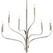 Livadia 6 Light Polished Nickel Chandelier Ceiling Light, 1 Tier Medium