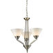 Tribecca 3 Light 21 inch Brushed Nickel Chandelier Ceiling Light