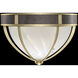 Mirage 3 Light 18.75 inch Gold Flush Mount Ceiling Light